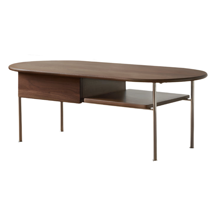 Black Walnut Solid Wood Italian Light Luxury Style Coffee Table