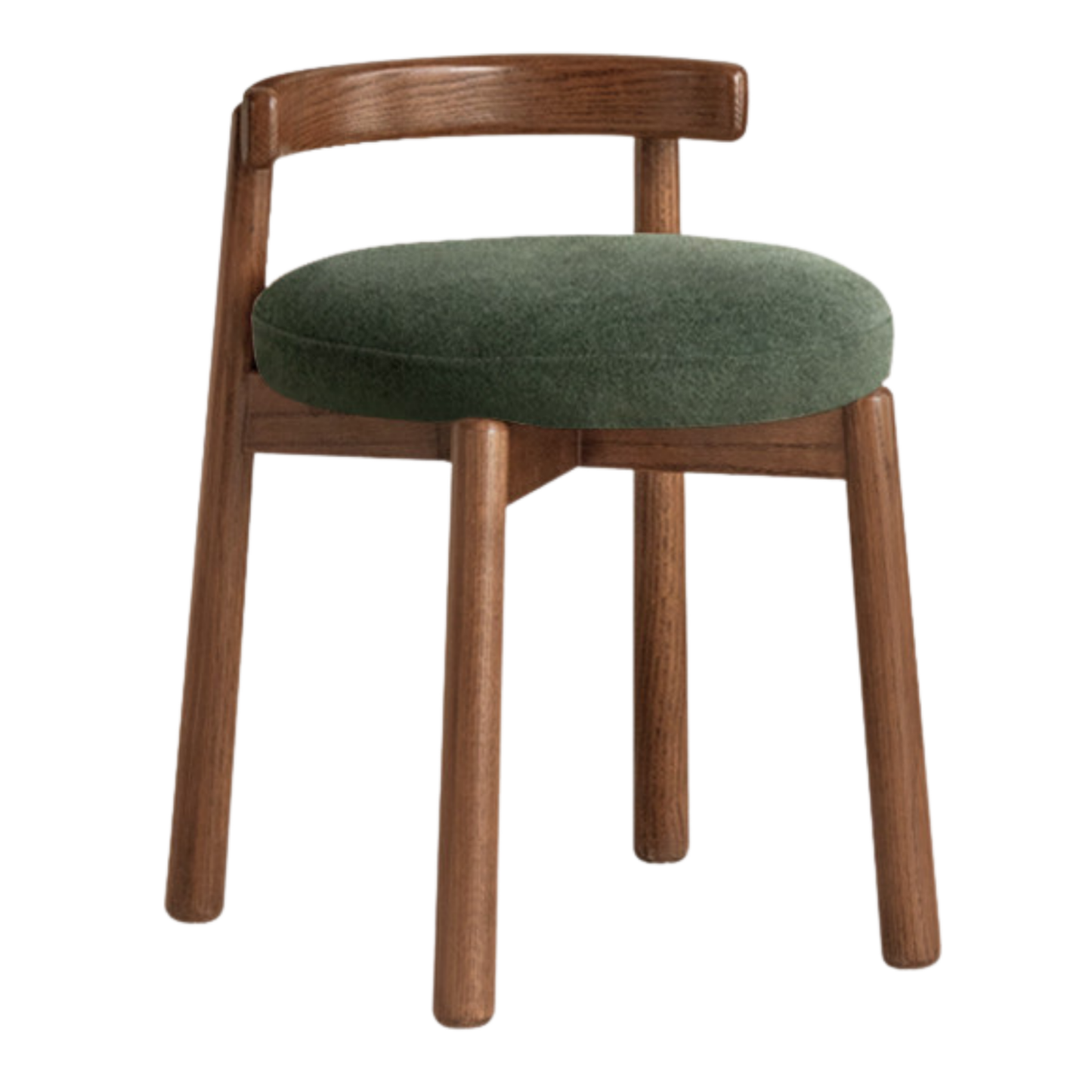 Black Walnut, Oak Solid Wood, Solid RubberWood Makeup Stool