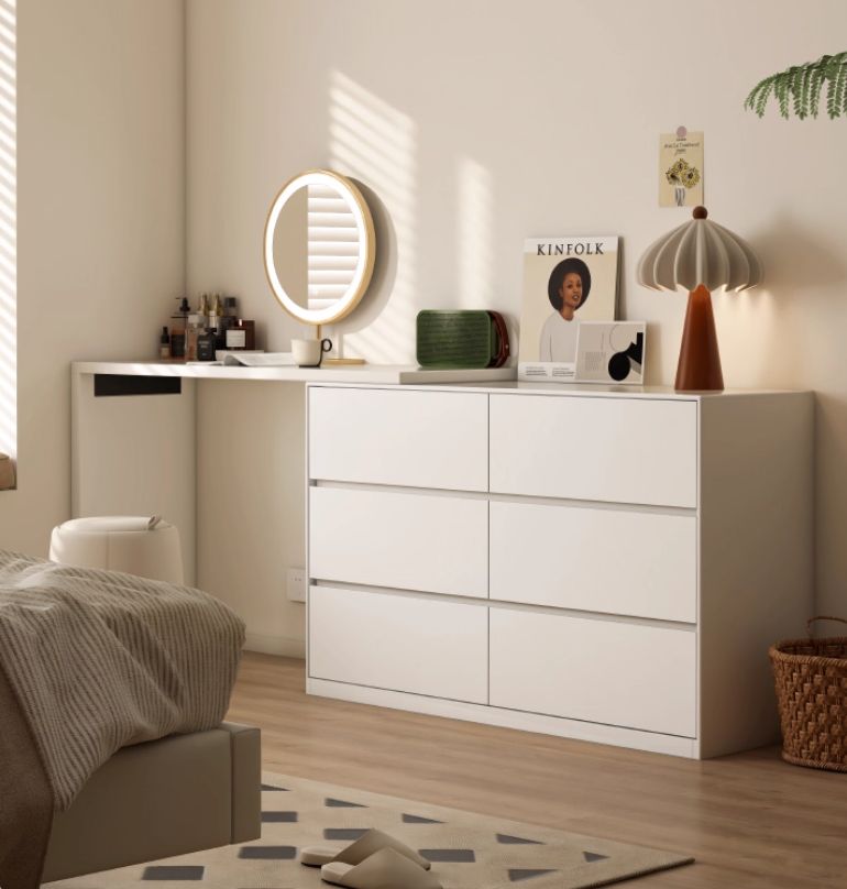 Poplar Solid Wood Makeup Table and Stretchable Dressing Table