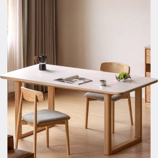 Ash, Oak Solid Wood Rock Board Dining Table