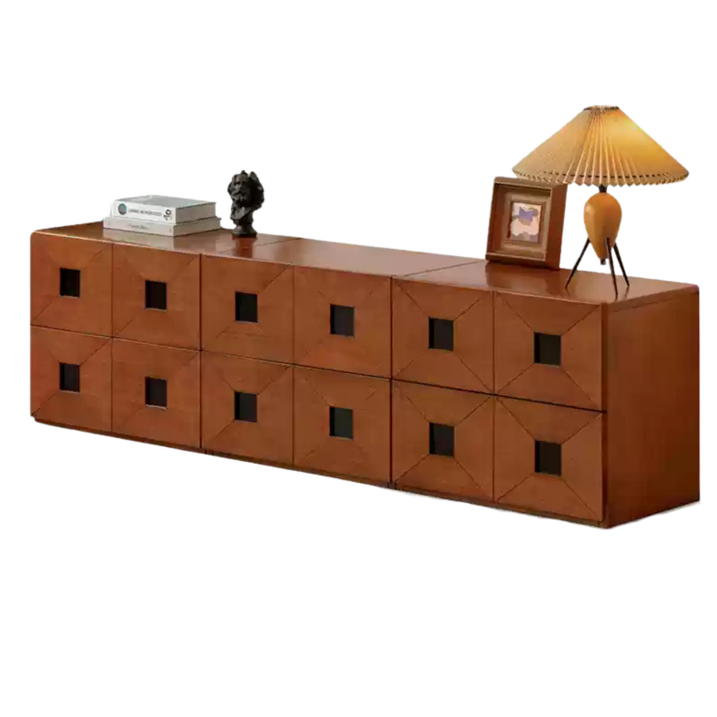 Poplar Solid Wood Ancient Style Module Combination Side Cabinet.