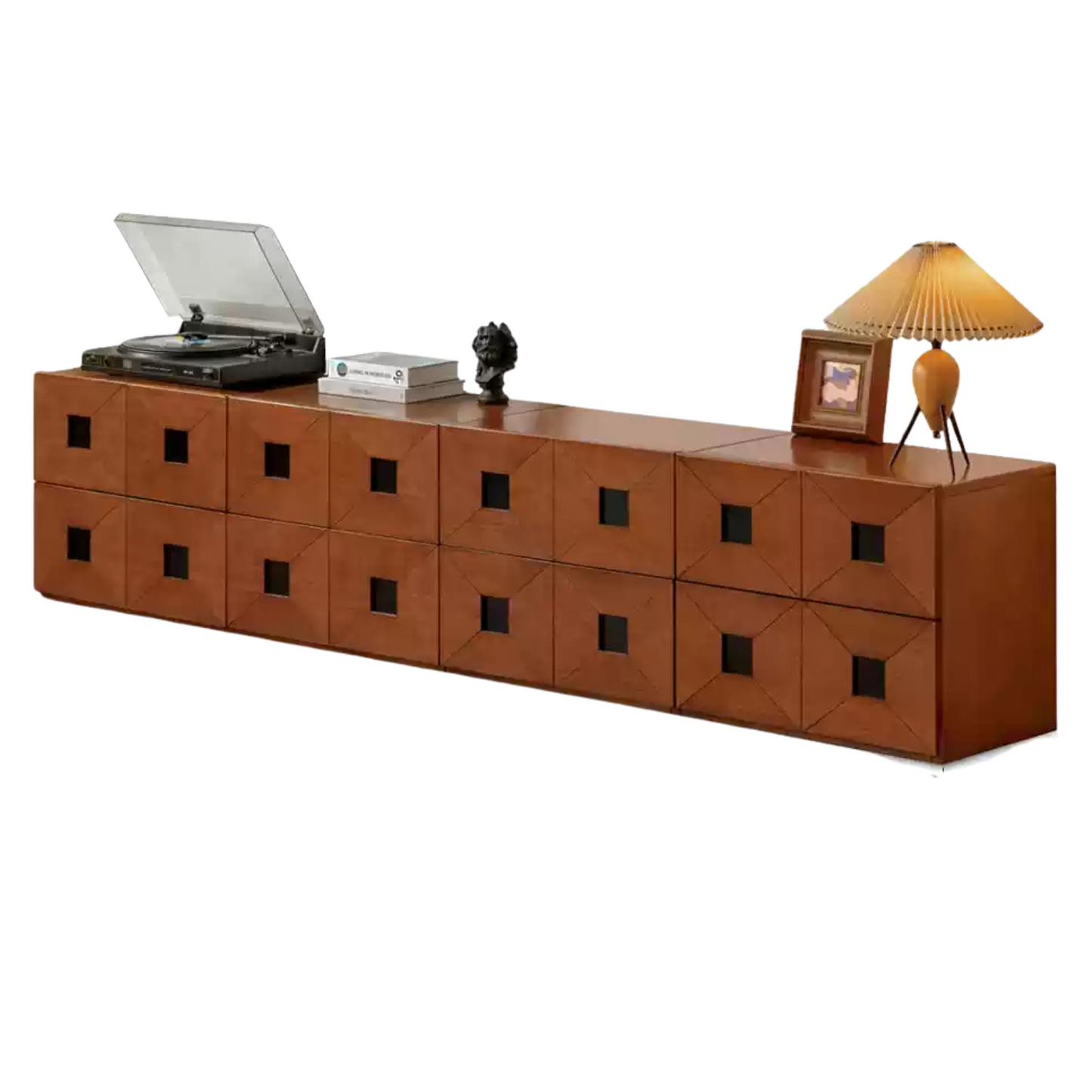 Poplar Solid Wood Ancient Style Module Combination Side Cabinet.