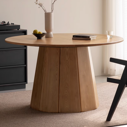 Ash Solid Wood Round Dining Table