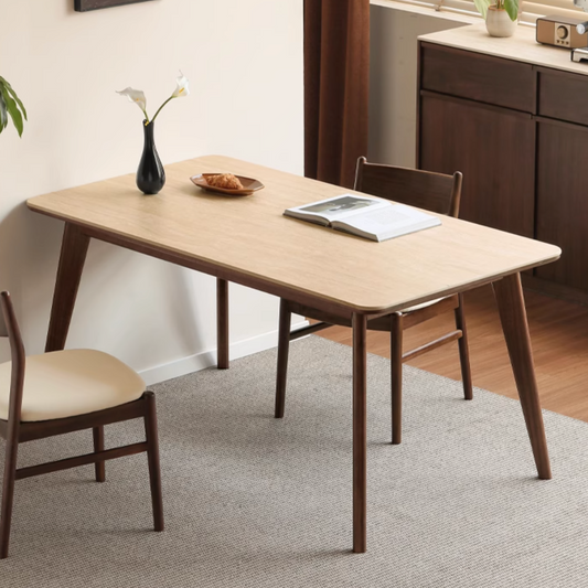 Black Walnut Solid Wood Vintage Rock Plate Dining Table