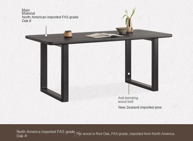 Oak Solid Wood Modern Large Dining Table