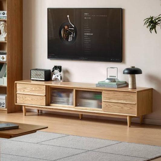 Ash Solid Wood Modern Style TV Stand