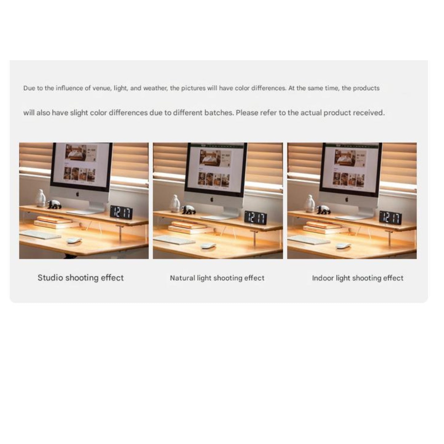 Solid Rubberwood, Oak Solid Wood Desktop Computer Heightening Stand