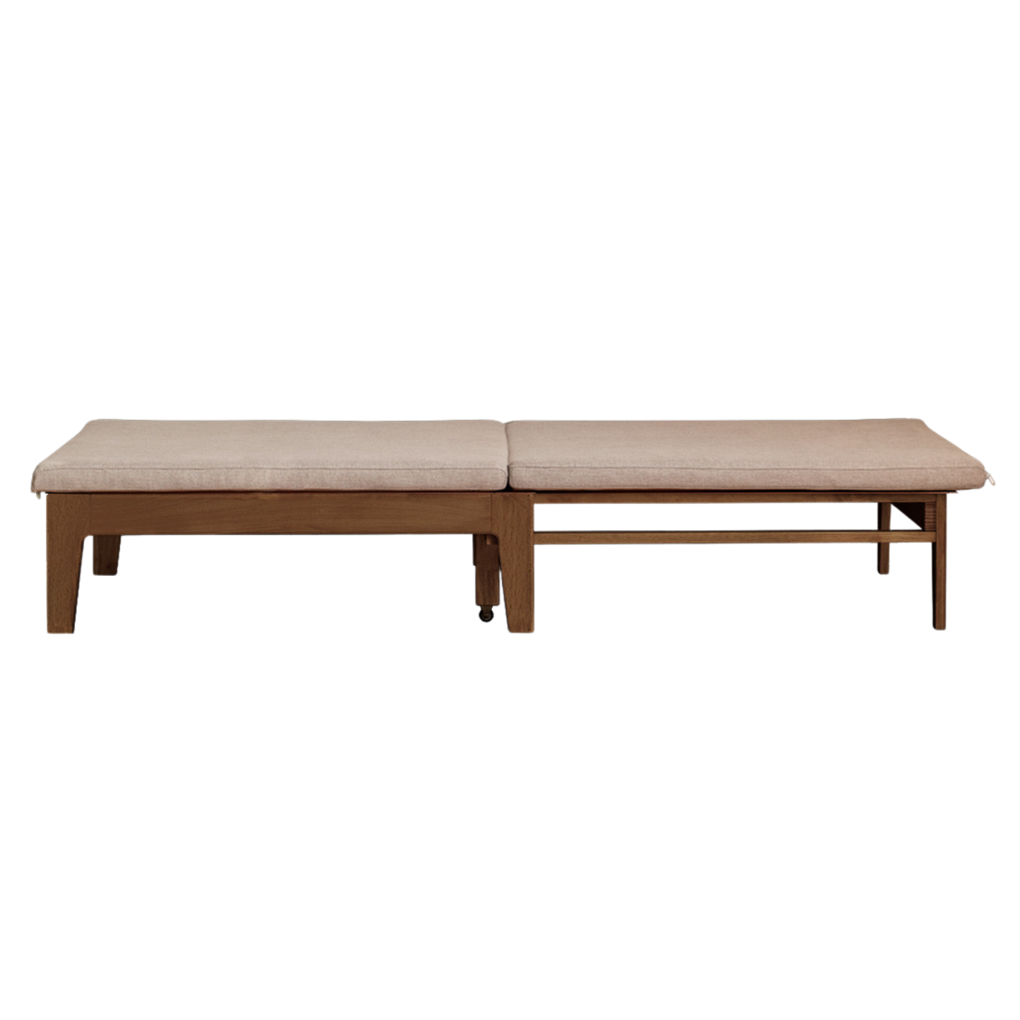 Oak, Solid RubberWood, Beech Solid Wood Sofa Bed Folding Single Bed