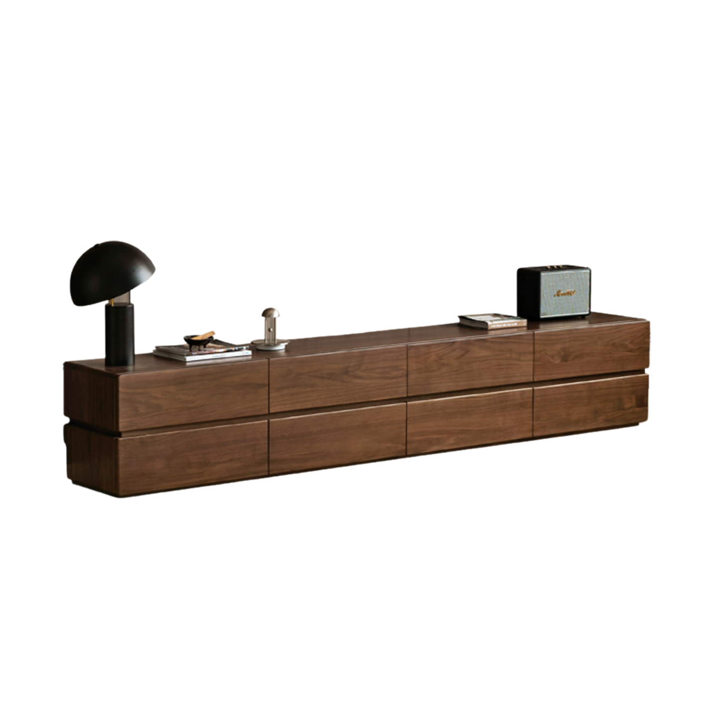 Black Walnut Solid Italian Light Luxury TV Stand