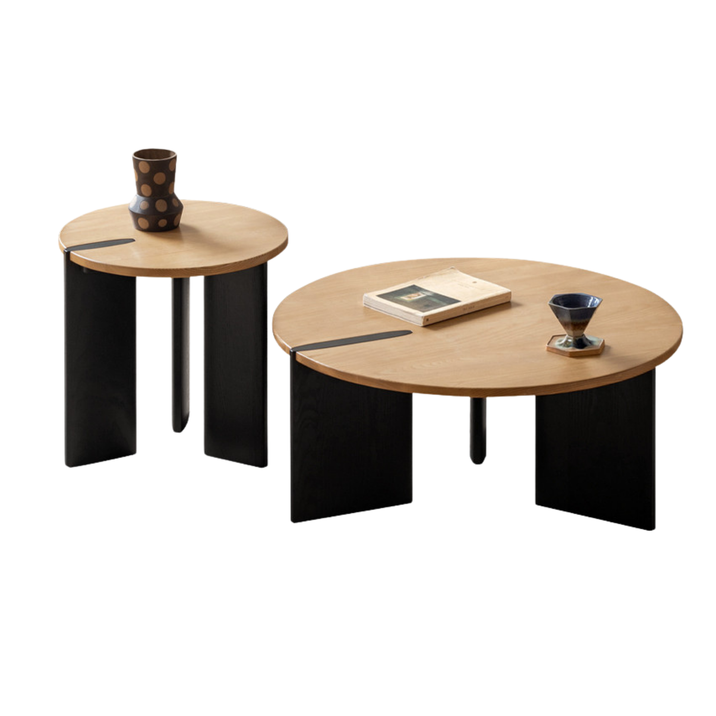 Ash Solid Wood Wabi Sabi Style Creative Coffee Table