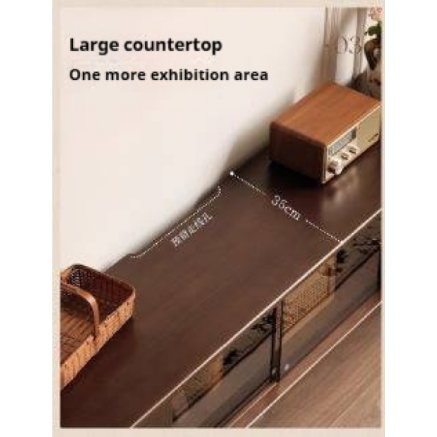 Poplar Solid Wood French Retro TV Cabinet