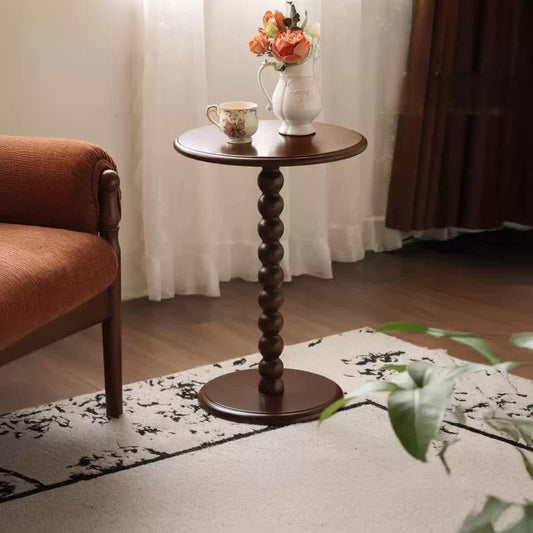 Poplar, Rubber Solid Wood American Retro Side Table.