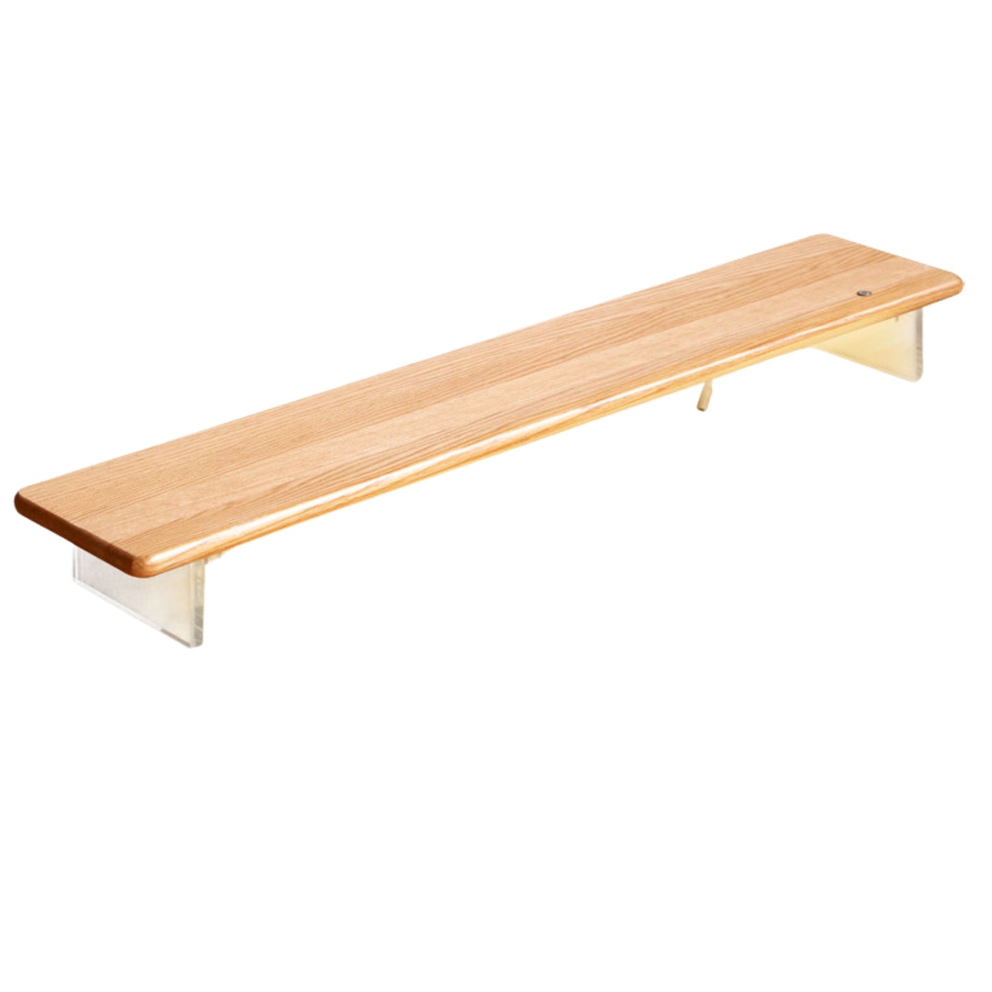 Solid Rubberwood, Oak Solid Wood Desktop Computer Heightening Stand