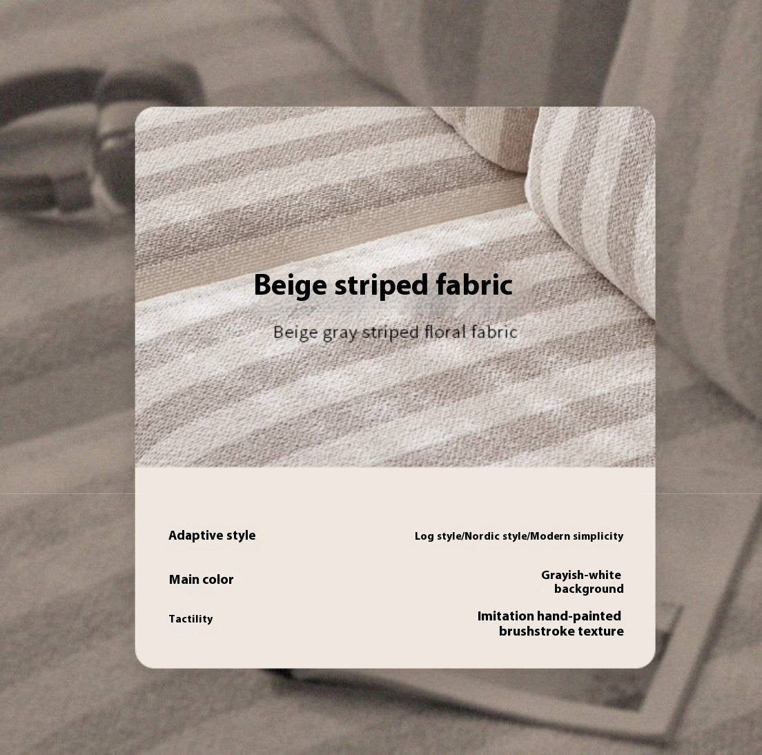 Beech, Fabric Cotton And Linen Sofa