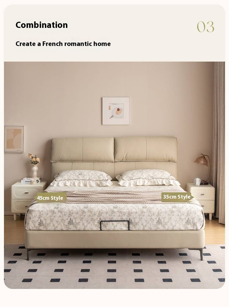 Poplar Solid Wood French Cream Style Nightstand