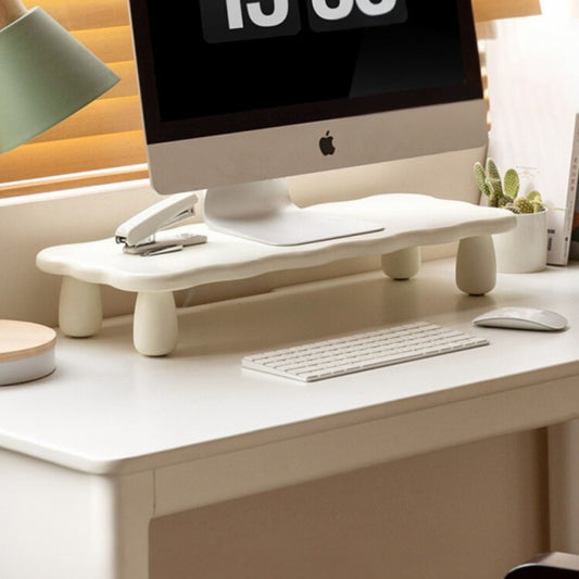 Birch Solid Wood Computer Elevated Desktop Storage Rack