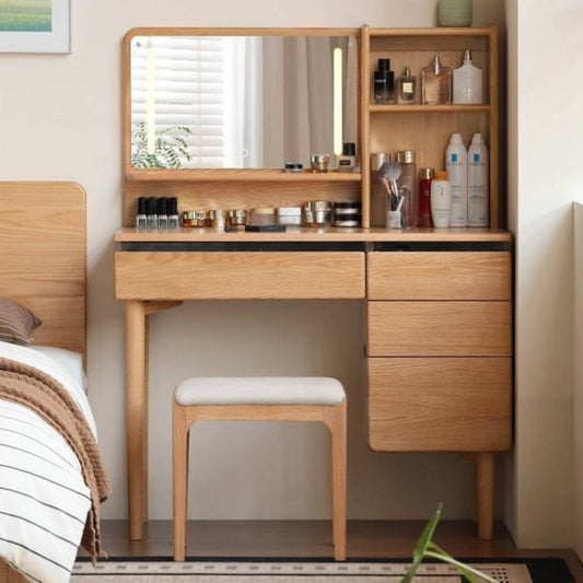 Ash Solid Wood Multifunctional Modern Dressing Table