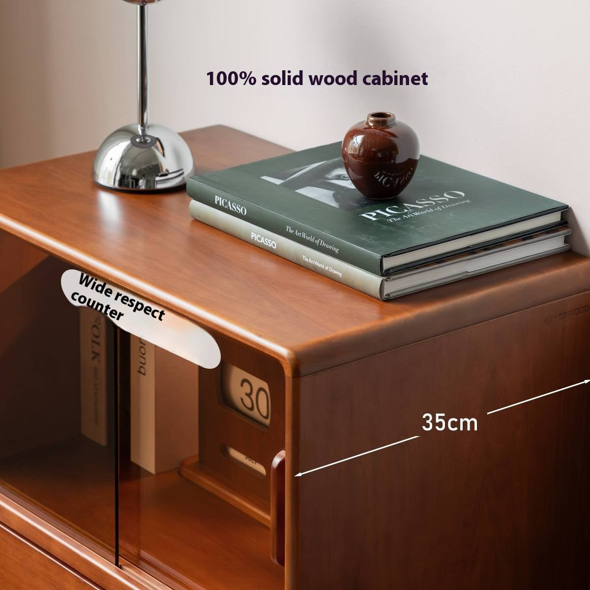 Poplar Solid Wood Middle Ages Side Cabinet