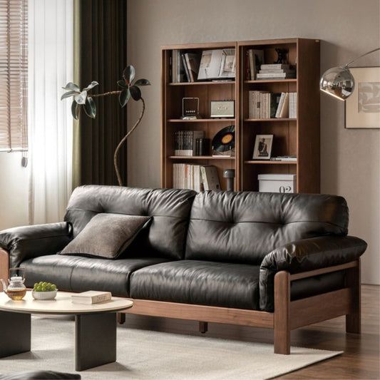 Black Walnut, Ash Solid Wood Modern Sofa