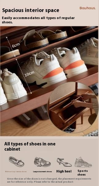 Poplar Solid Wood Rattan Shoe Cabinet Antique Style