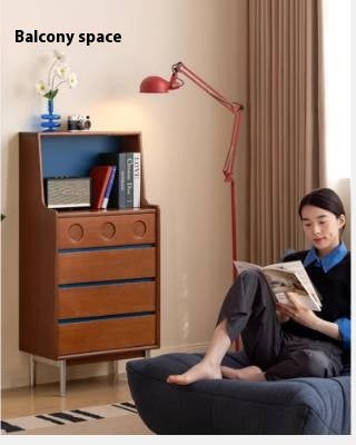 Poplar Solid Wood Middle-Age Edge Cabinet Storage