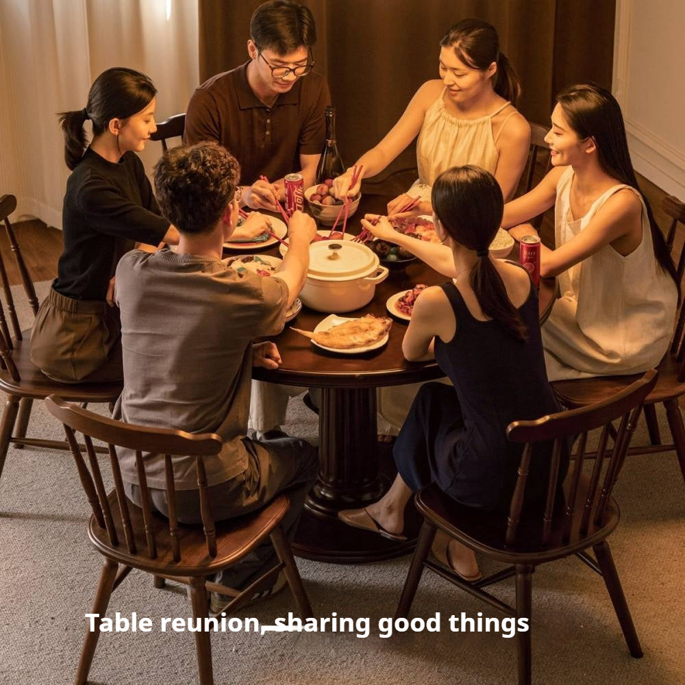 Poplar Solid Wood Dining Table American Retro