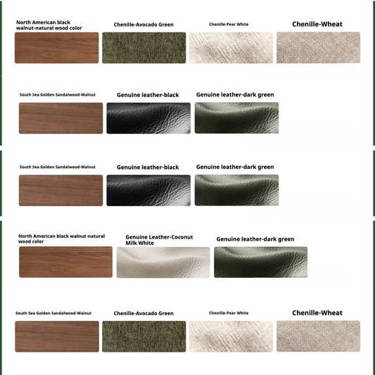 Black Walnut Solid Wood,Solid Sandalwood genuine leather, fabric Sofa