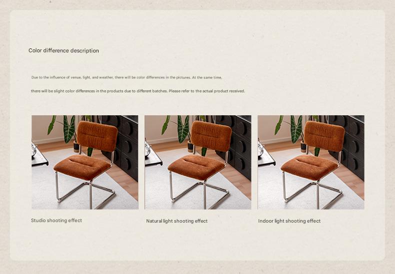 Iron Suspended Dining Soft Dining Chair