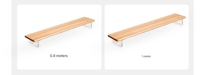 Solid Rubberwood, Oak Solid Wood Desktop Computer Heightening Stand