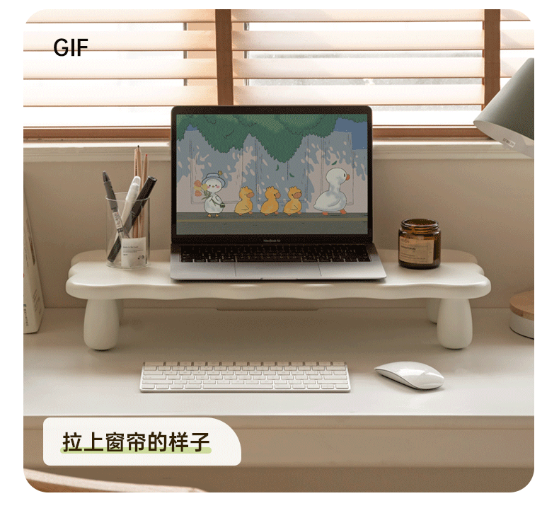 Birch Solid Wood Computer Elevated Desktop Storage Rack