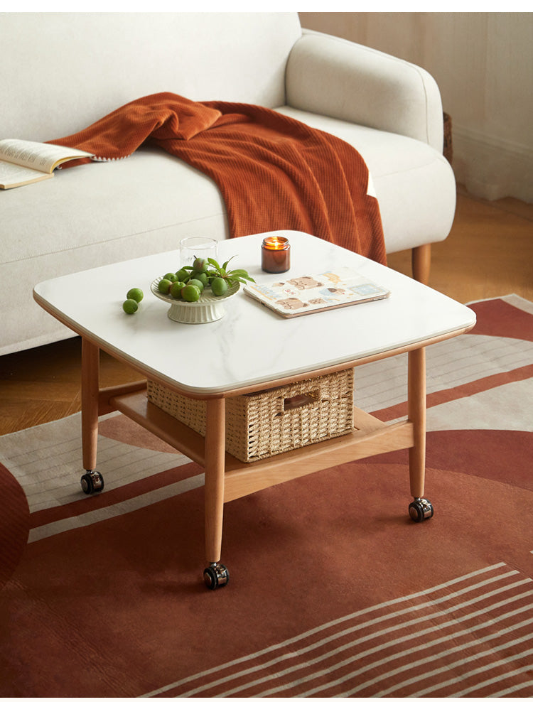 Oak Solid Wood Rock Board Tea Table.