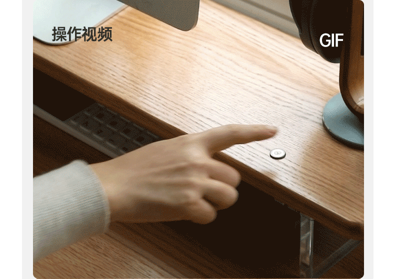 Solid Rubberwood, Oak Solid Wood Desktop Computer Heightening Stand