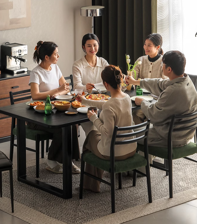 Oak Solid Wood Modern Large Dining Table