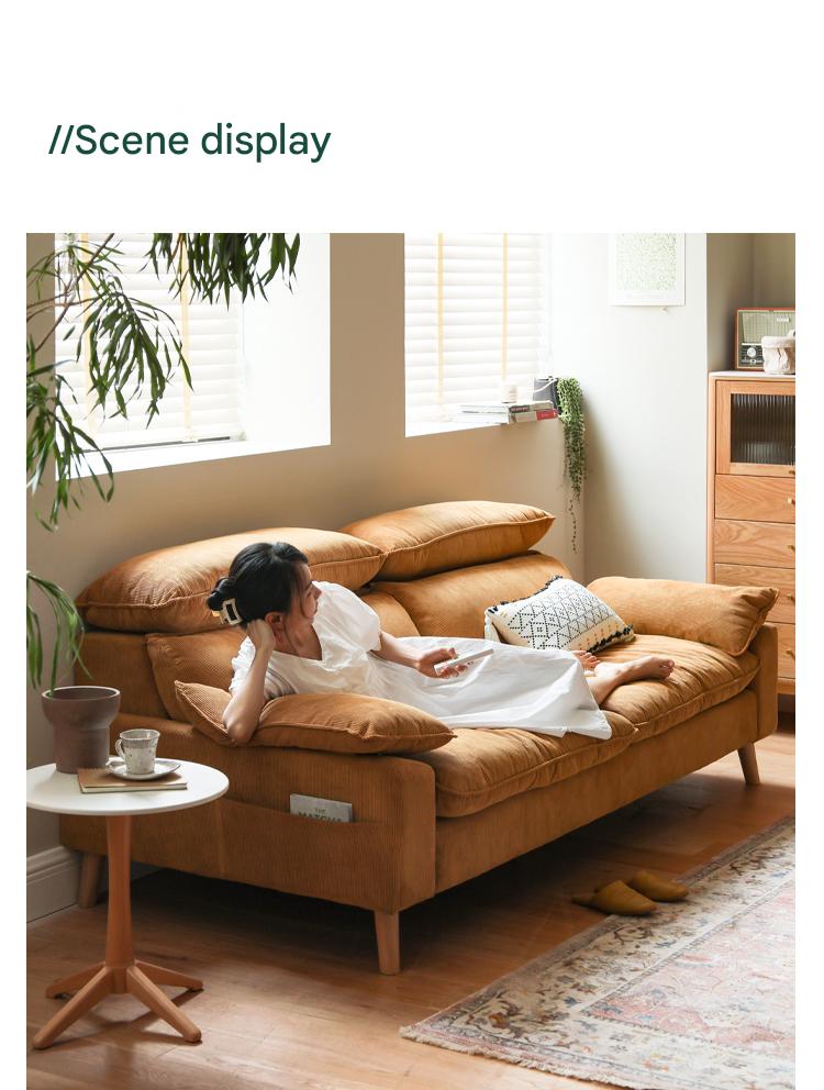 Ash Fabric Sofa Living Room.