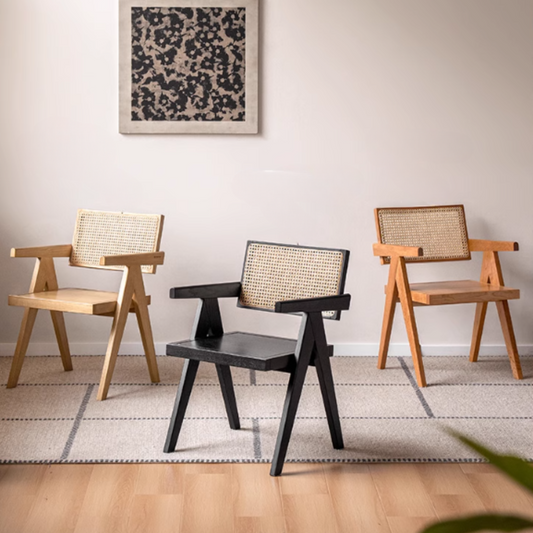 Ash, Oak, Cherry Solid Wood Light Luxury Leisure Dining Chair