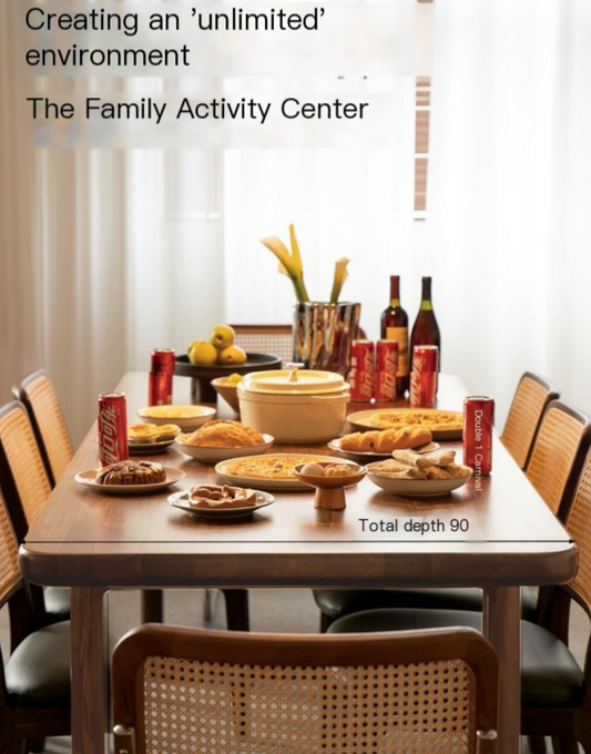 Black Walnut Solid Wood Large Board Dining Table