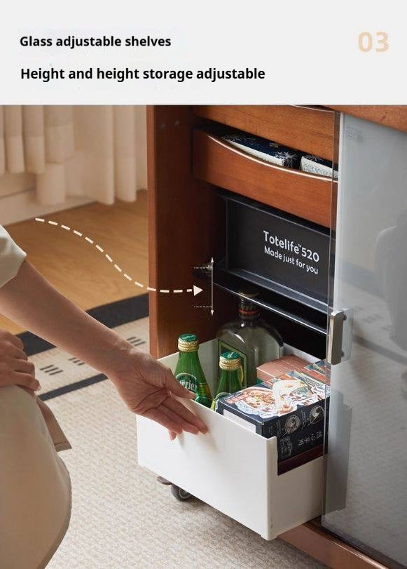 Poplar Solid Wood Middle-Aged Style Side Table