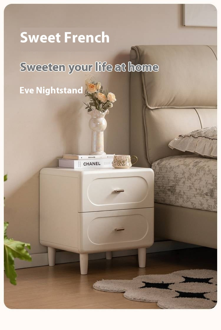 Poplar Solid Wood French Cream Style Nightstand