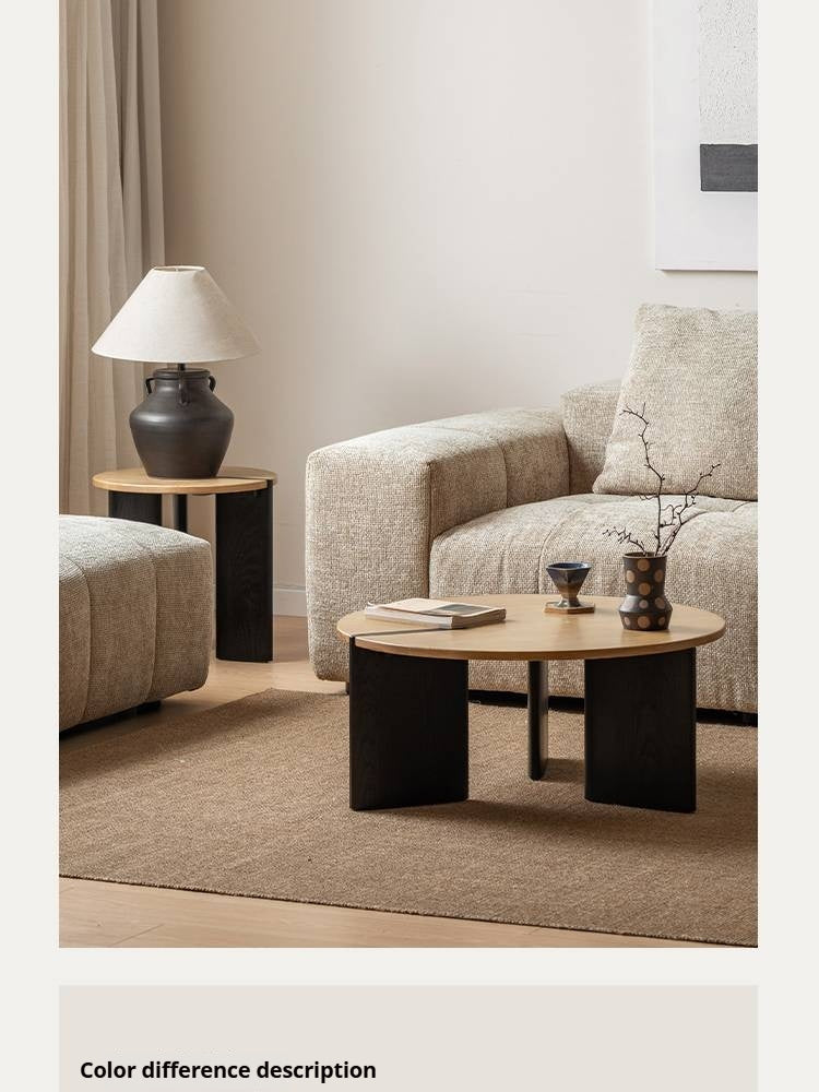 Ash Solid Wood Wabi Sabi Style Creative Coffee Table