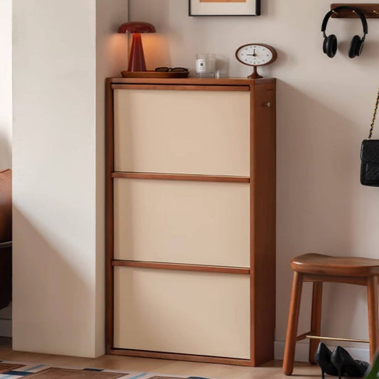 Poplar Solid Wood Middle Ages Style Shoe Cabinet