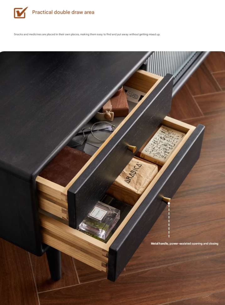 Rubber Solid wood Modern TV Cabinet.