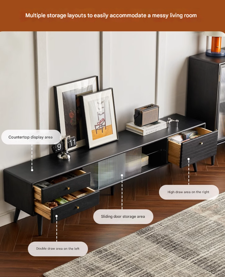 Rubber Solid wood Modern TV Cabinet.