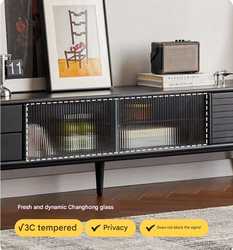 Rubber Solid wood Modern TV Cabinet.