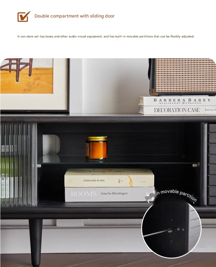 Rubber Solid wood Modern TV Cabinet.