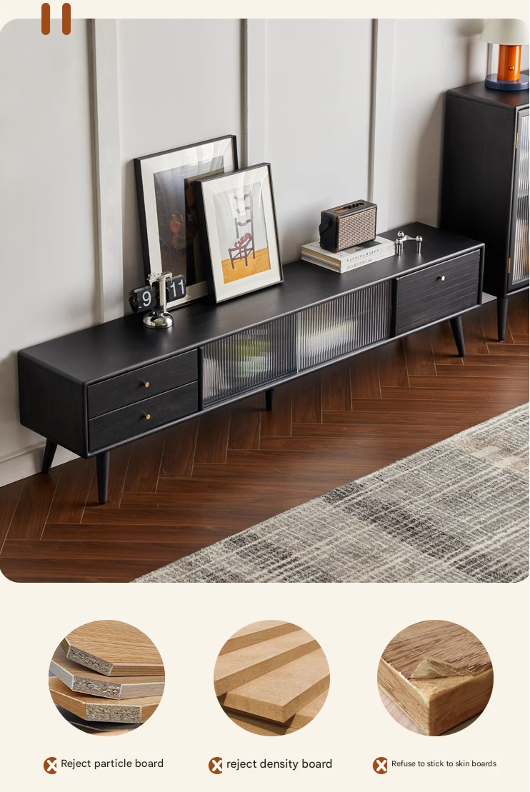 Rubber Solid wood Modern TV Cabinet.