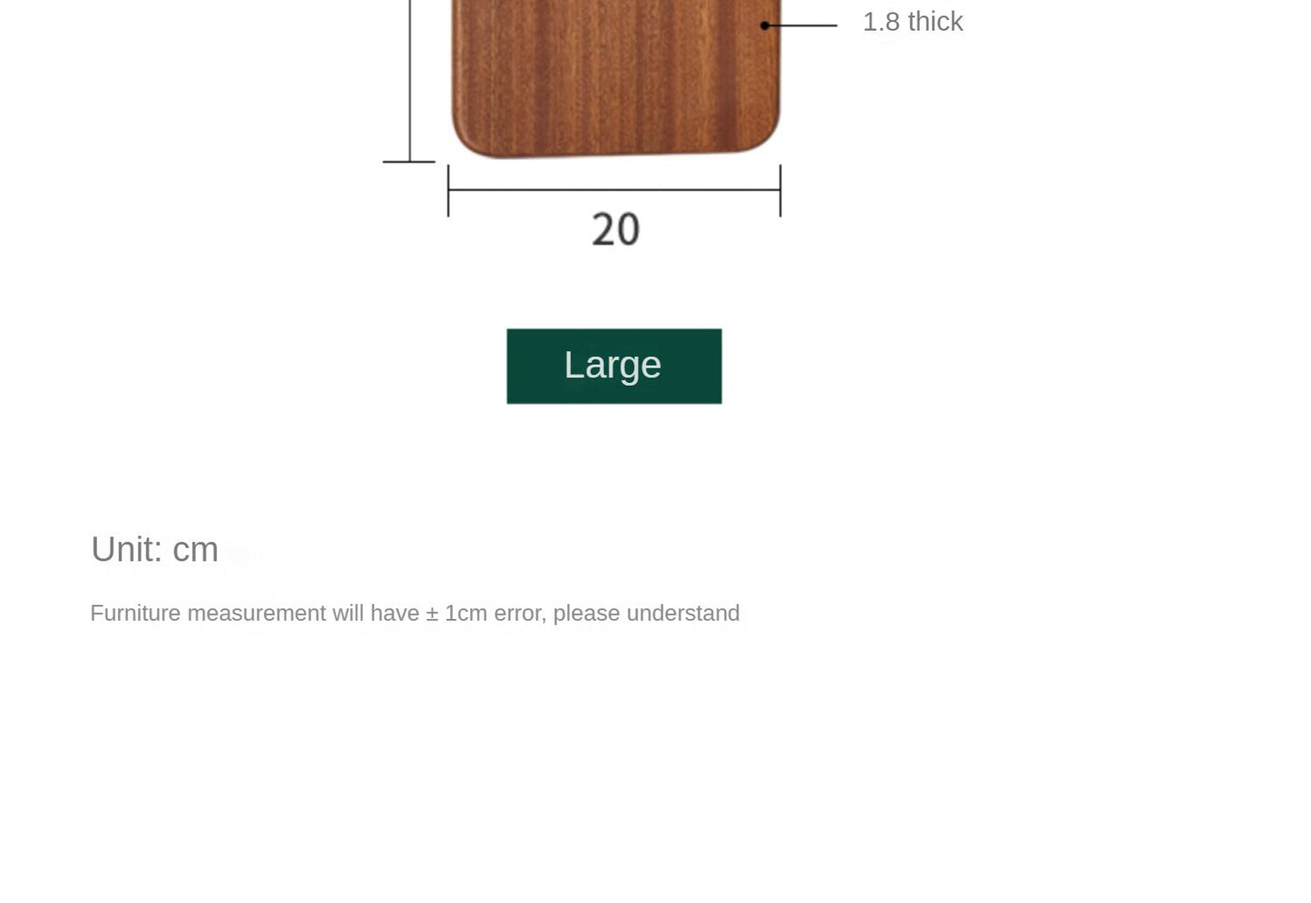 Ebony wood chopping board antibacterial and mildew-proof