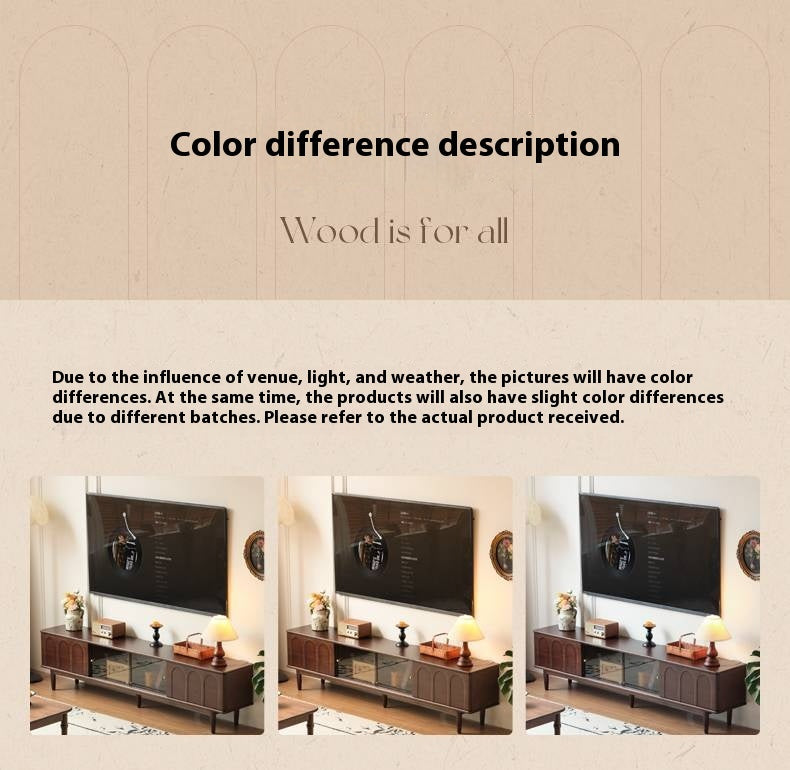 Poplar Solid Wood French Retro TV Cabinet