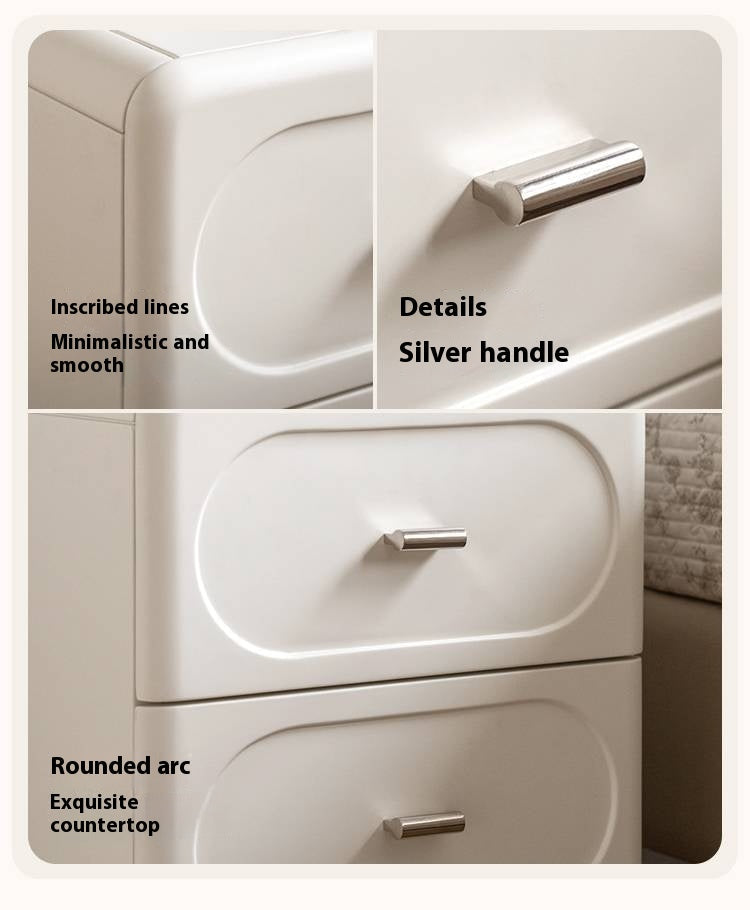 Poplar Solid Wood French Cream Style Nightstand