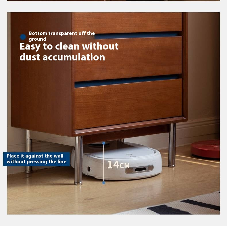 Poplar Solid Wood Middle-Age Edge Cabinet Storage