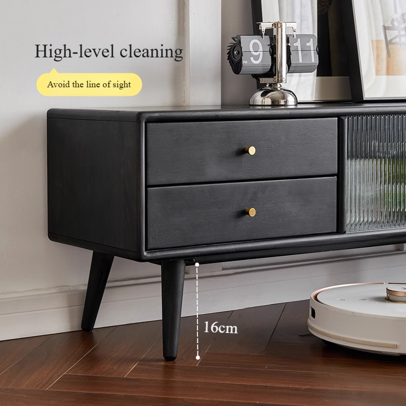 Rubber Solid wood Modern TV Cabinet.